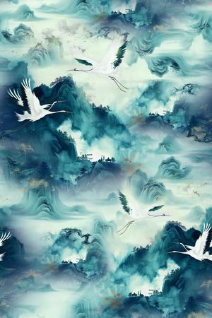 中国风印花花型图片