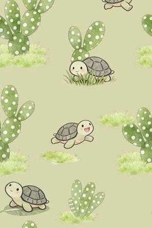乌龟印花花型图片