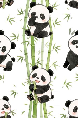 熊猫印花花型图片