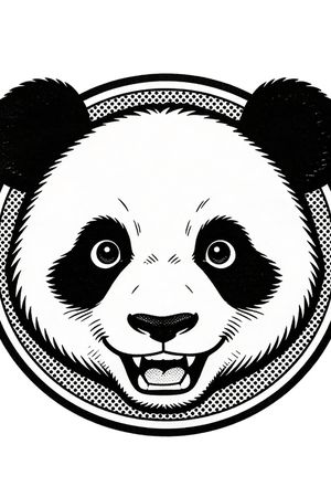 熊猫印花花型图片
