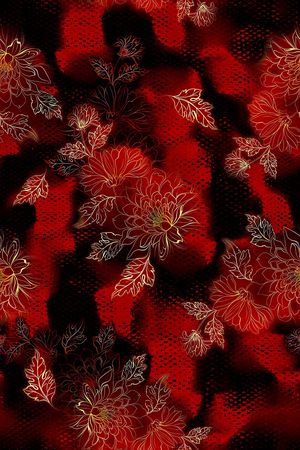 影花印花花型图片