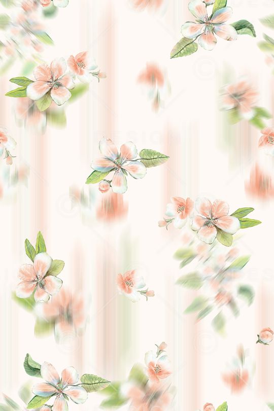 年轻女性印花花型图片
