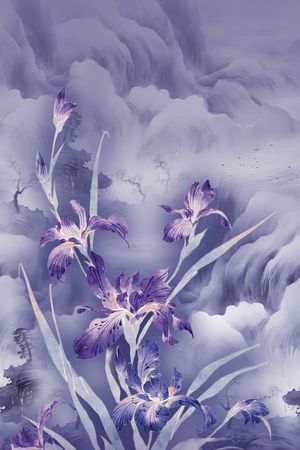 中国风印花花型图片