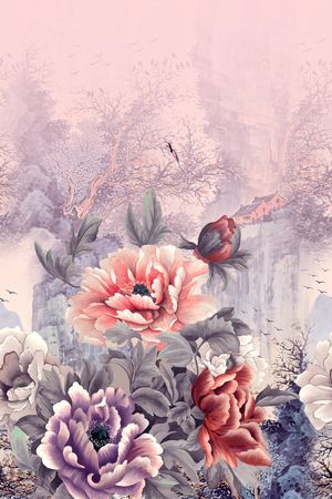 中国风印花花型图片
