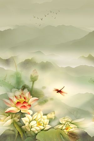 中国风印花花型图片