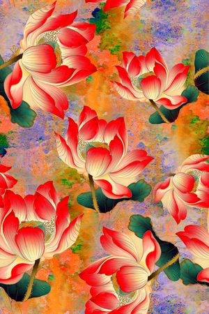 年轻女装印花花型图片