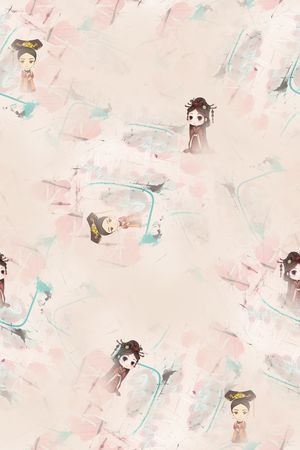 中国风旗袍印花花型图片