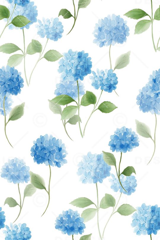 绣球花印花花型图片