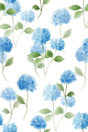 绣球花印花花型图片
