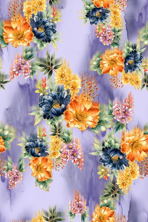 年轻女装印花花型图片