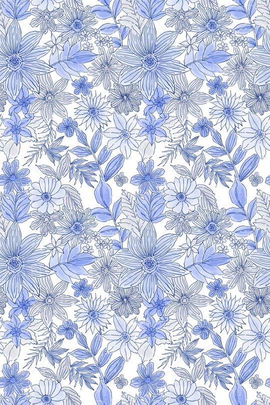 蓝白印花花型图片