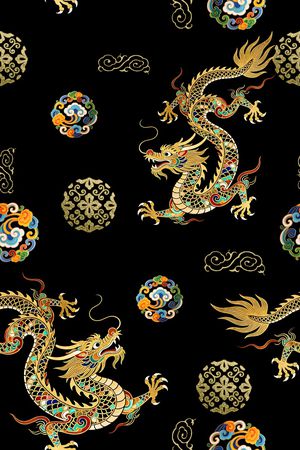 中国风印花花型图片