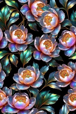 大花印花花型图片