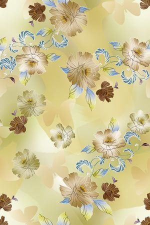 真丝印花花型图片