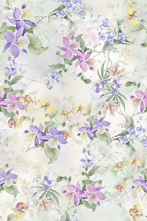 真丝印花花型图片