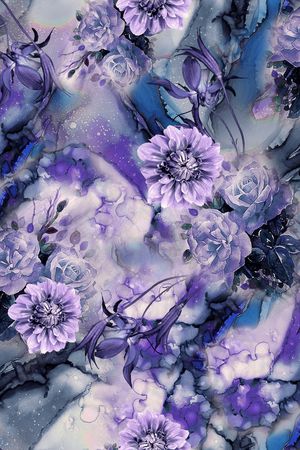 满版散花印花花型图片