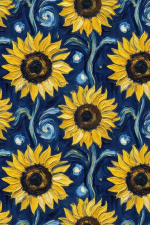 油画花型印花花型图片