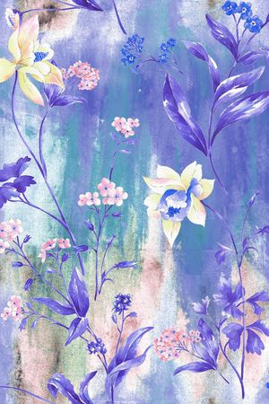 藤花印花花型图片