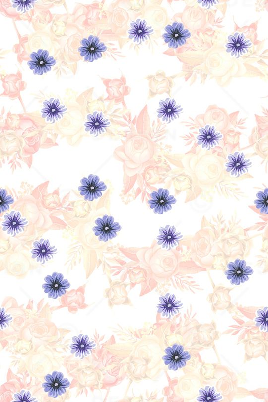 满版散花印花花型图片