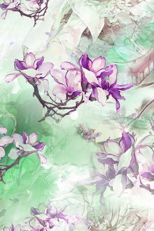 手绘印花花型图片