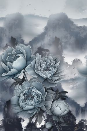 中国风印花花型图片