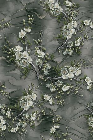 满版散花印花花型图片