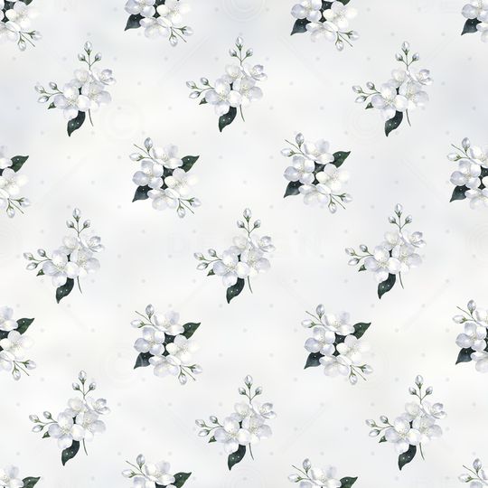 白底花印花花型图片