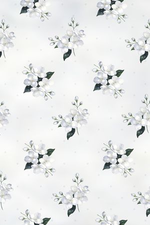 白底花印花花型图片