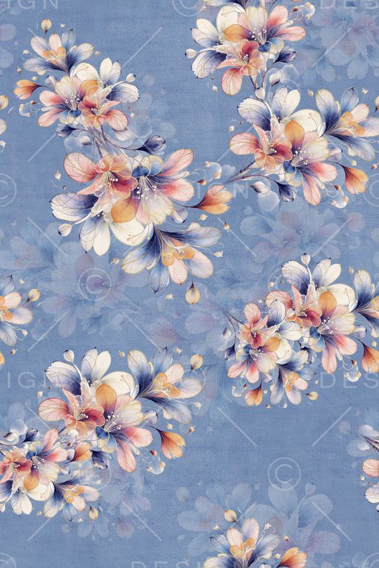 年轻女装印花花型图片
