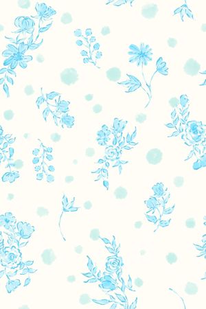 蓝白印花花型图片