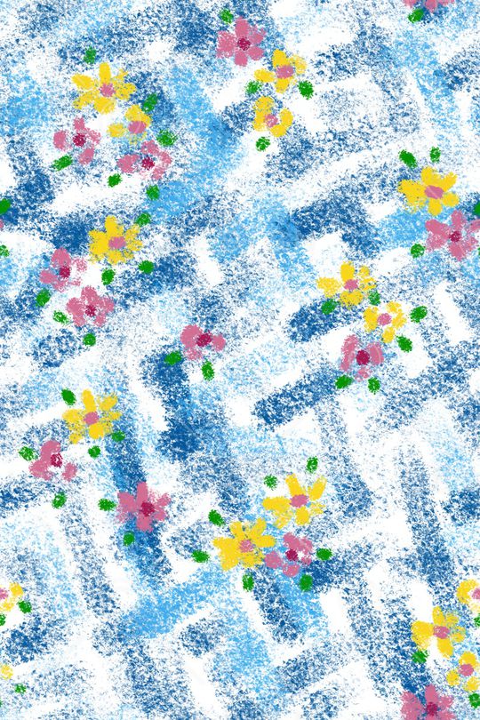 蓝白印花花型图片