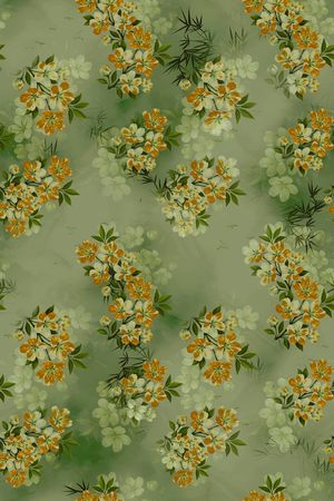 满版散花印花花型图片