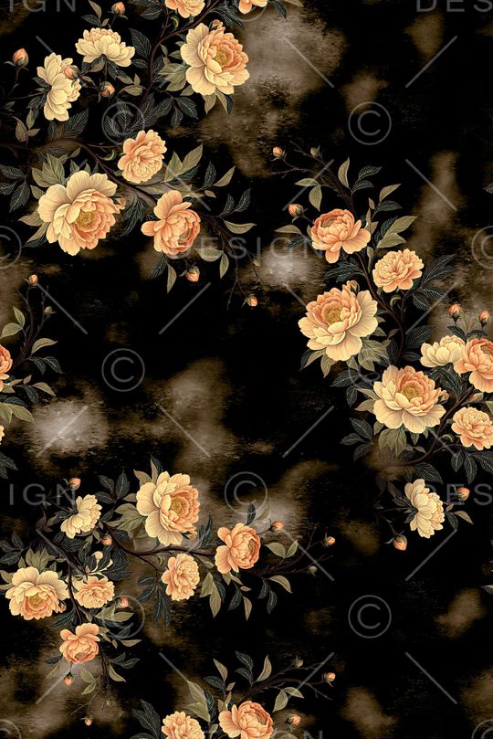 年轻女装印花花型图片