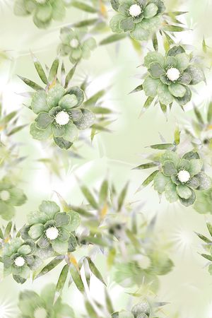 满版散花印花花型图片
