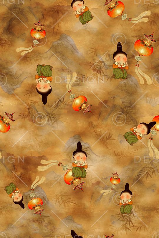 年轻女装印花花型图片