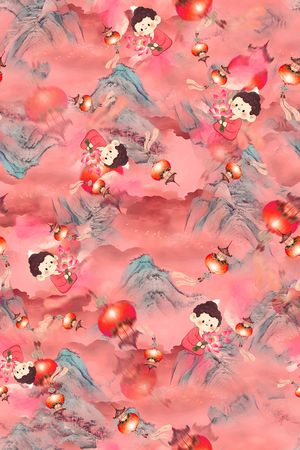 年轻女装印花花型图片