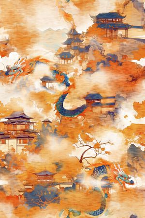 中国风印花花型图片