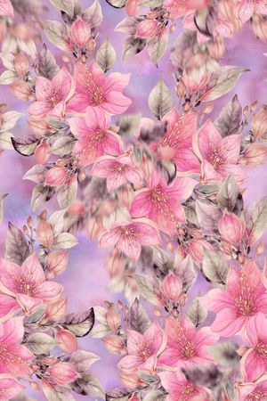 满版散花印花花型图片