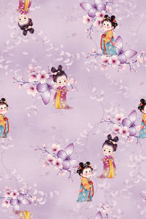 年轻女装印花花型图片