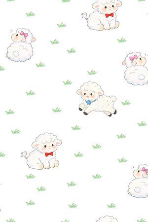 小羊印花花型图片