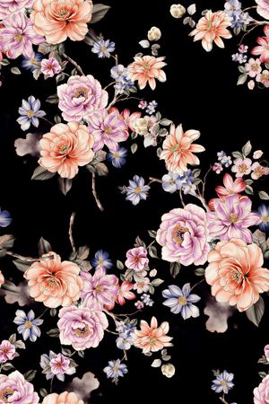 年轻女装印花花型图片