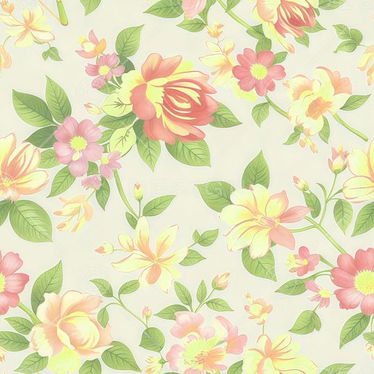 年轻女装印花花型图片