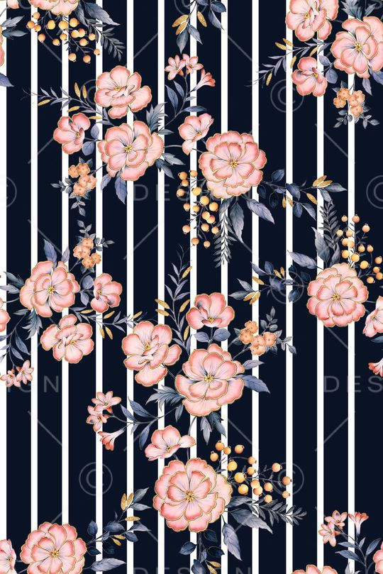 年轻女装印花花型图片
