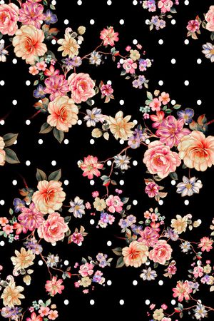 年轻女装印花花型图片