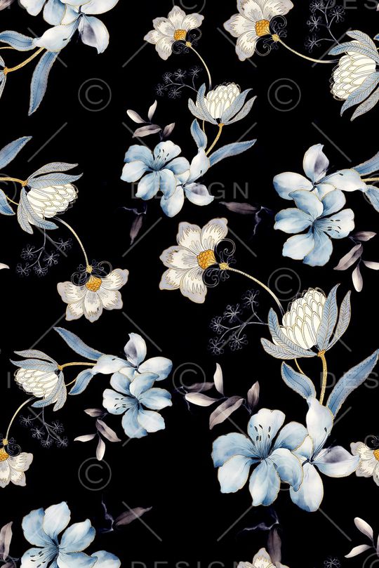 年轻女装印花花型图片