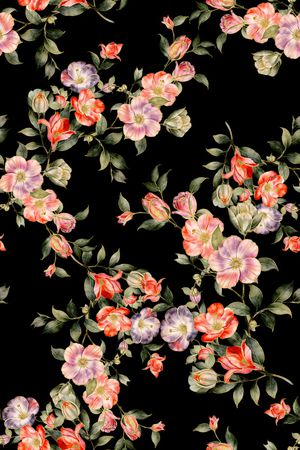 年轻女装印花花型图片