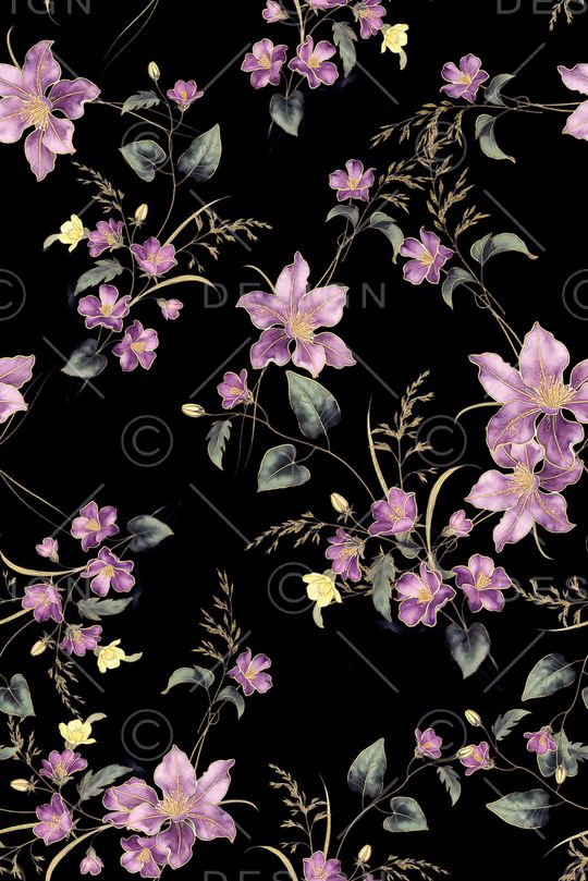 年轻女装印花花型图片