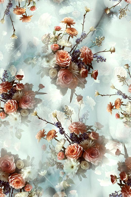 年轻女装印花花型图片