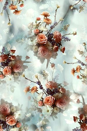 年轻女装印花花型图片