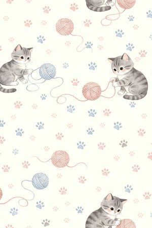 小猫印花花型图片